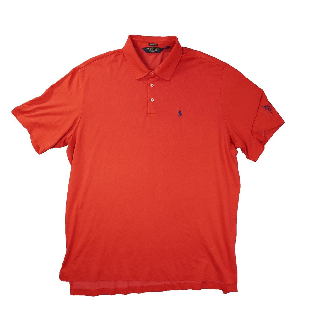 Polo Golf Ralph Lauren Performance Polo Shirt Men's XXL Red Logo Preppy